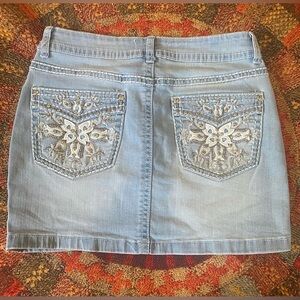Telepatía Light Blue denim skirt